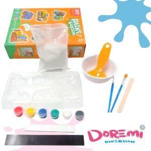 Pintura didactica dinosaurios - Paint gypsum
