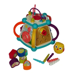 Cubo Mágico para Actividades para Bebés con Ábaco 7 en 1