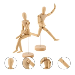 Maniquí Articulado de Madera para Dibujo